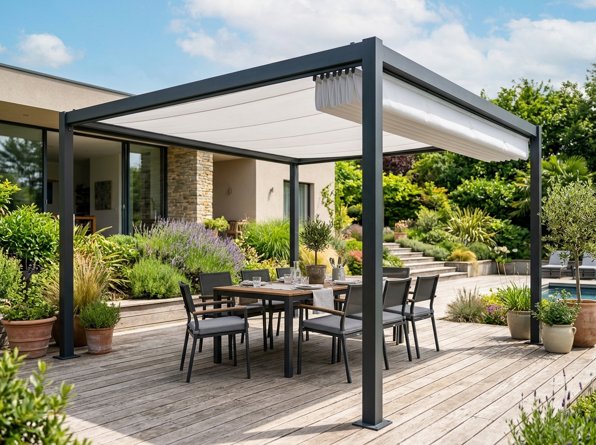 Pergola tkaninowa zwijana